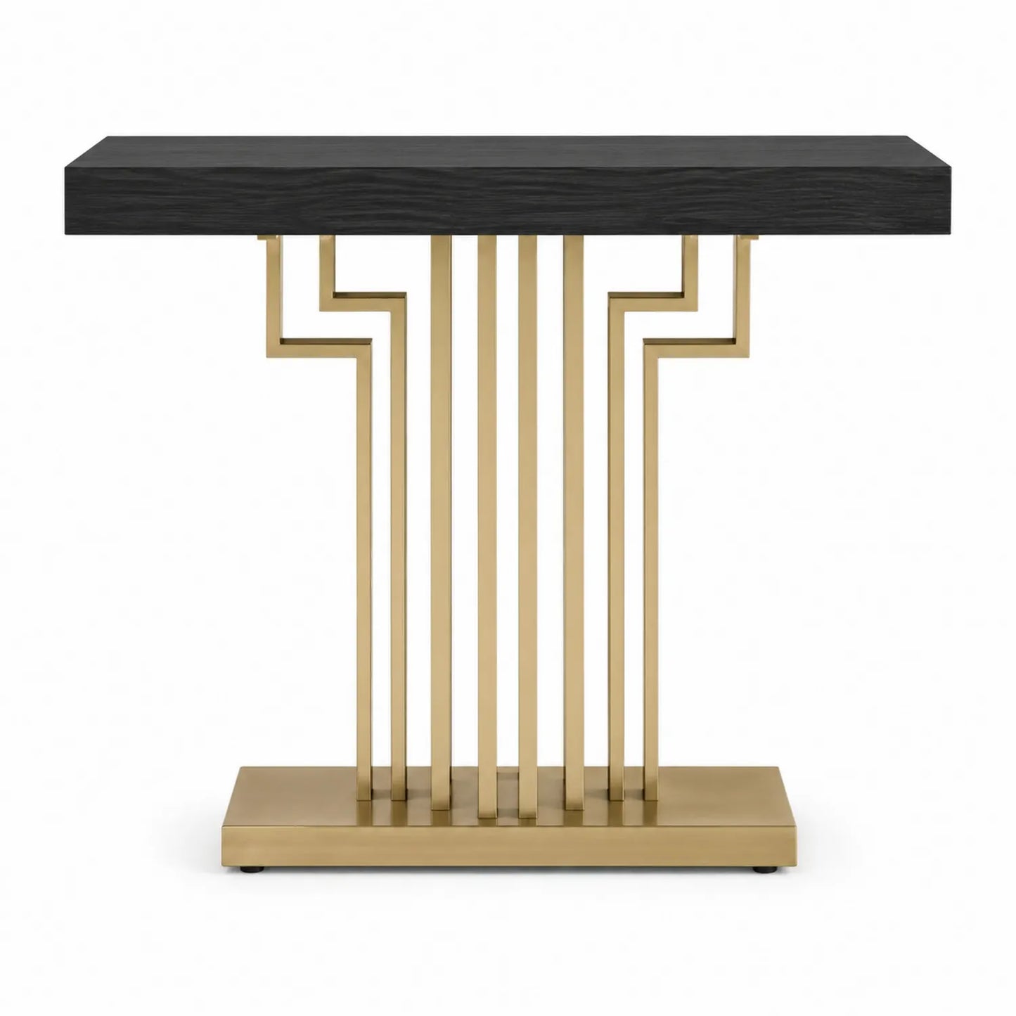 Konsolentisch MDF Edelstahl Schwarz Gold 110x35x75cm