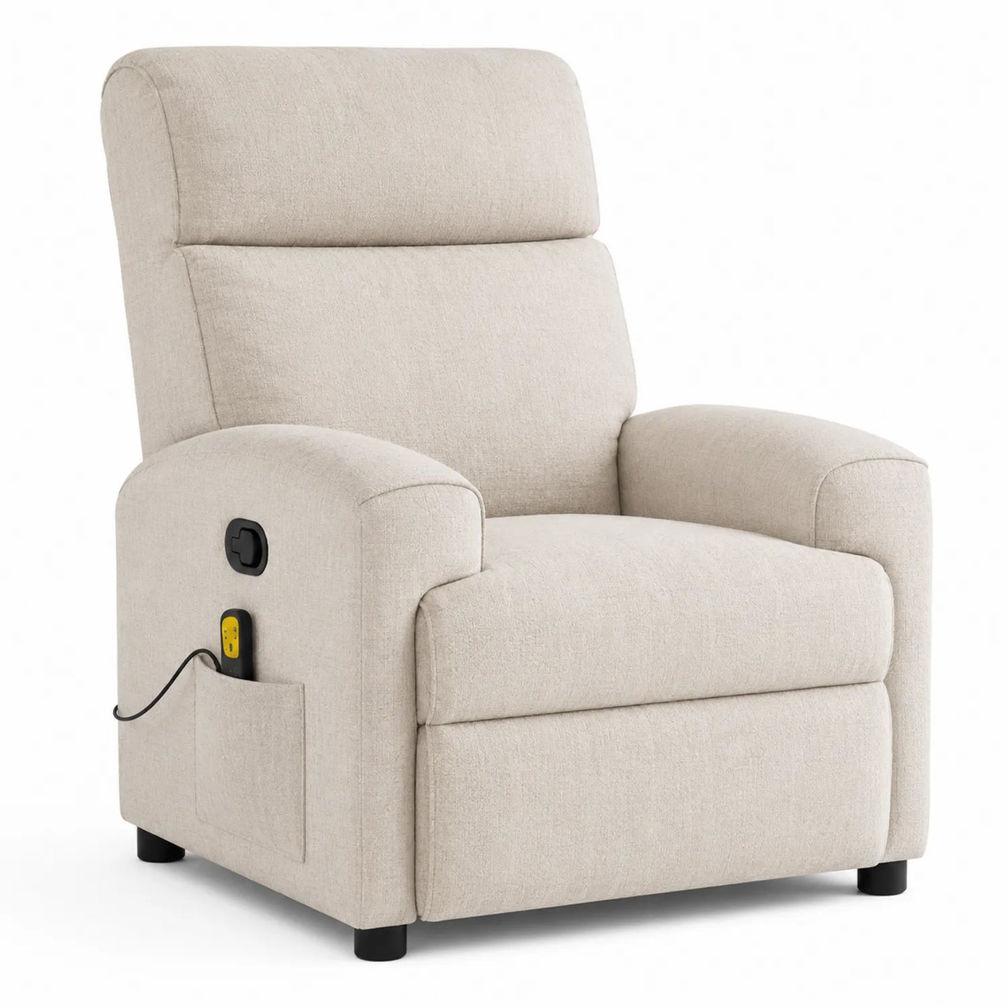Elektrischer Relaxsessel Stoff Polyester Beige