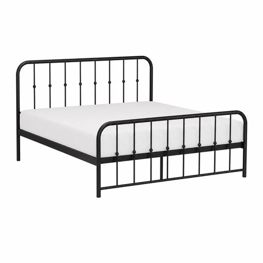Metallbett 140x200 cm Schwarz
